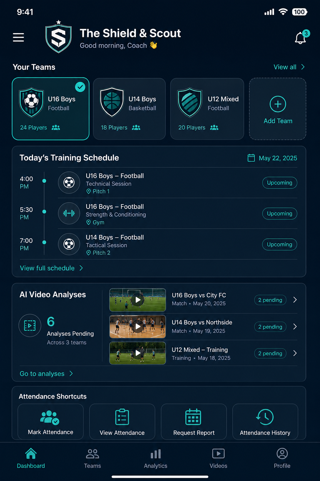 Coach dashboard